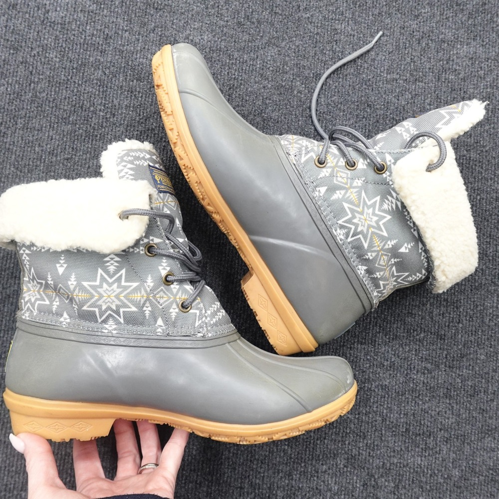 Pendleton Duck Boots Shearling Lined Southwestern… - image 7